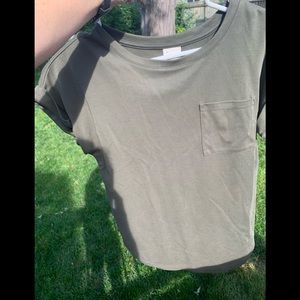 Olive green shirt sleeve